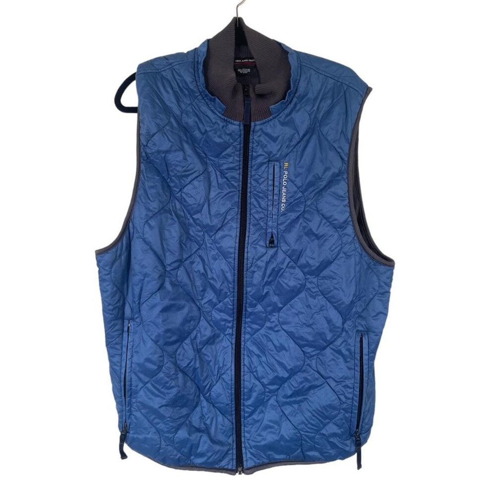 Men’s polo Ralph Lauren blue vest Size xl Made in Thailand Polo jeans company  #